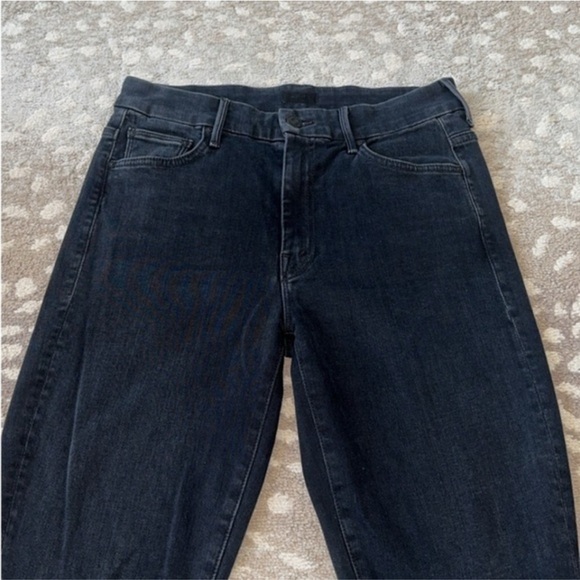 MOTHER The High Waisted Looker Embroidered‎ Washed Black Blackbird Jeans 27 - Picture 4 of 10